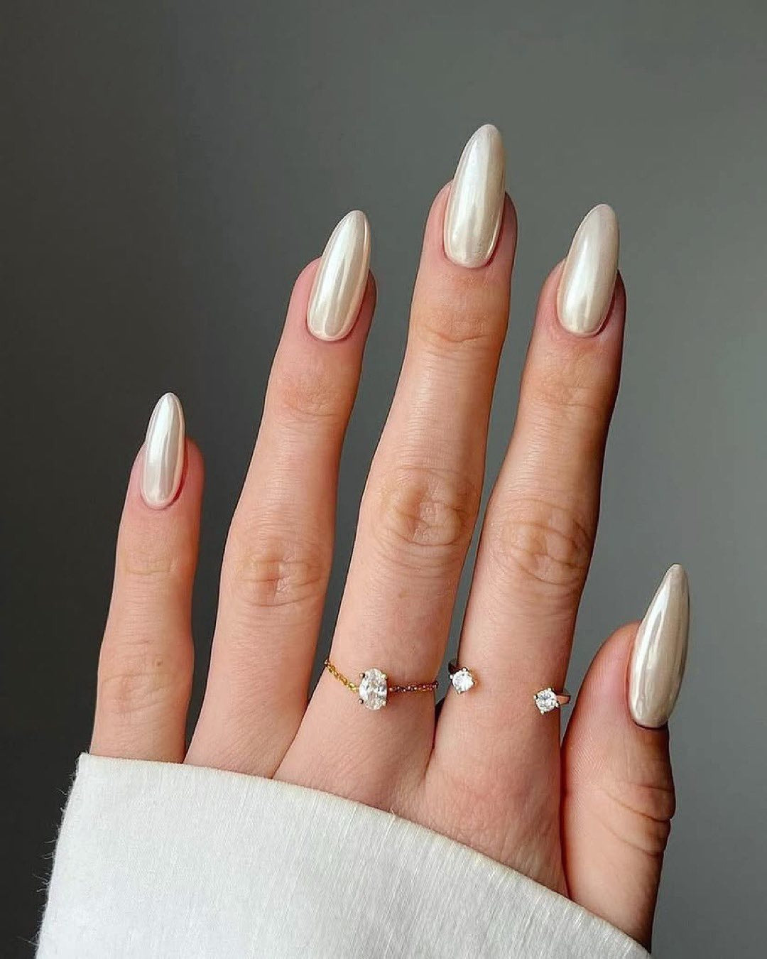Engagement Nails That Shine Soft & Simple