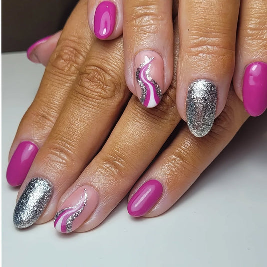 16 Best Pink And Silver Nail Ideas 2026