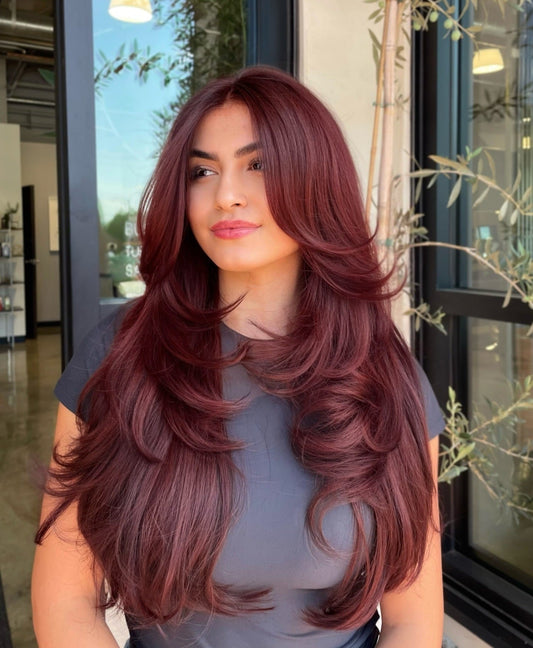 18 Glossy Deep Red Hair Color Ideas
