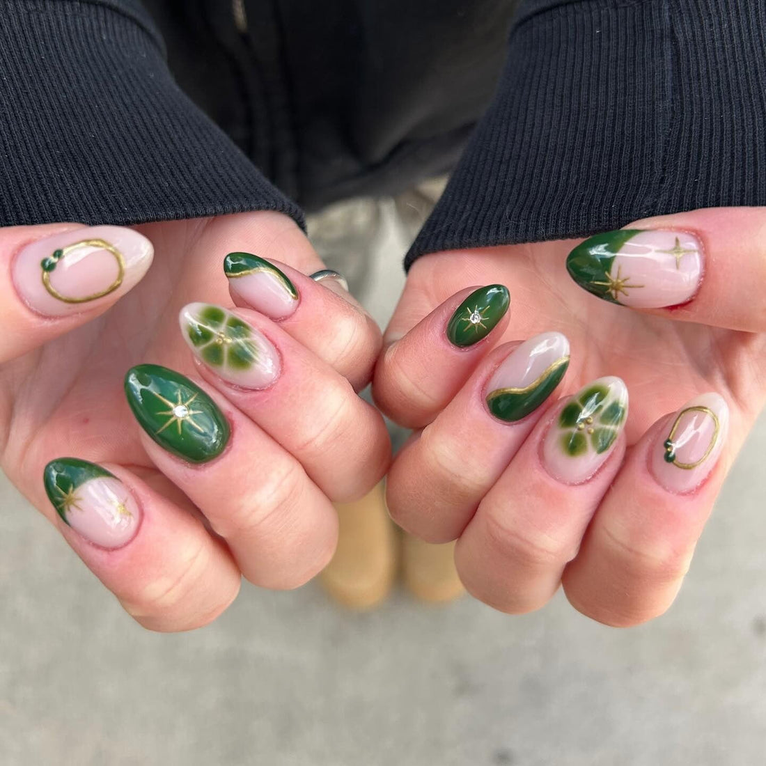 16 Green And Gold Nail Ideas For A Fresh, Trend-Forward Look