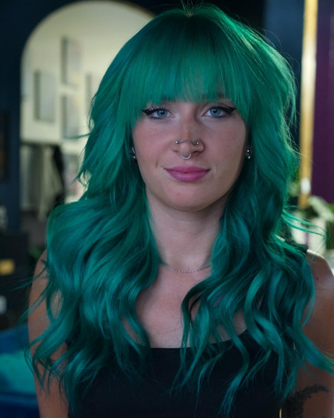 17 Sleek Teal Hair Color Inspo