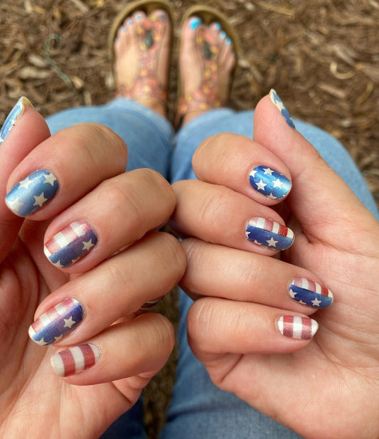 16 Fun US Flag Nail Ideas for Red White and Blue Nails