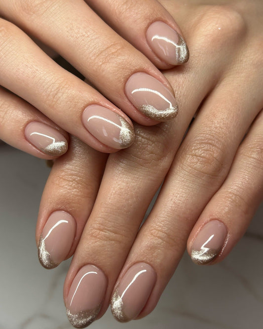 17 Beautiful Glitter French Nail Ideas with Sparkle