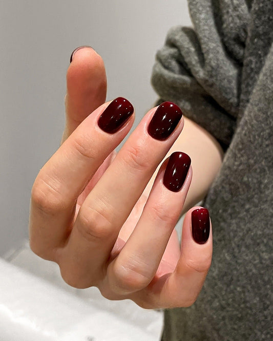 16 Elegant Dark Red Nail Ideas with Classic Impact