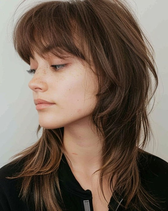 16 Wolf Haircuts With Bangs for Natural Volume Control